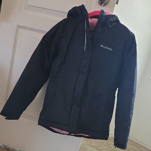Columbia Black Jacket with Pink Interior - Picture 1 of 12